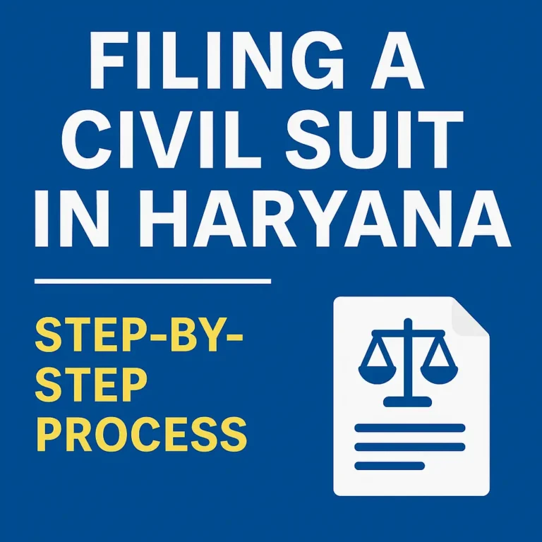 11Filing a Civil Suit in Haryana